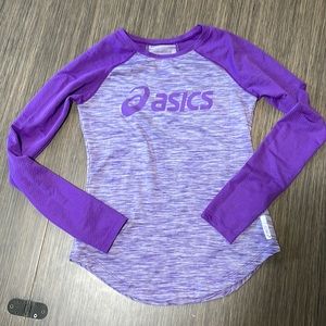 ASICS purple long-sleeve running top